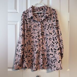 Karl Lagerfeld button up top.